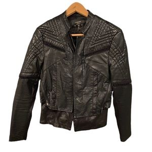 Black vegan leather jacket